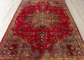 Vintage Khorasan Hand-Knotted Wool Persian Rug (Size: 185 X 275 CM)